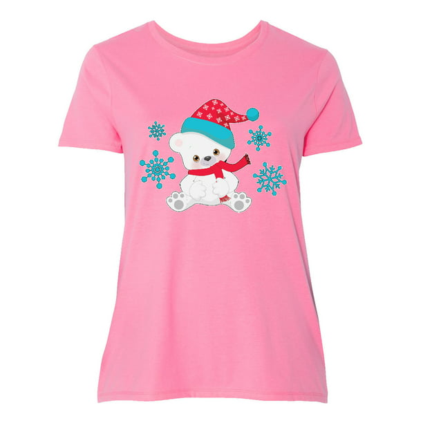 Cute Christmas Snow Bear Adult T Shirt 